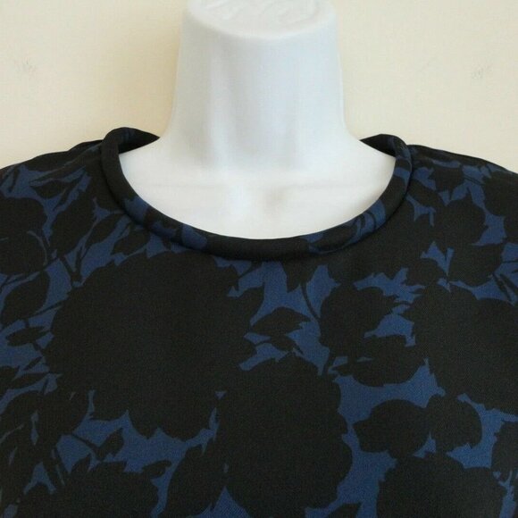 New MARC JACOBS New Prussian Blue Multi Clarice Flower Top Blouse Extra Small XS - Picture 3 of 6